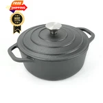 Hawok Cast Iron Pre-seasoned Mini Dutch Oven, Dia. 18 CM/7 Inch, 1.5 Black. Fixed Price $54.98.