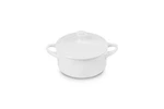 White Stoneware Mini Casserole Cocotte 14 Oz With Lid Side Handles. Fixed Price $45.49.