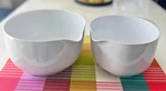Vtg Set Of 2 White Melamine Mixing Bowls Part Rosti Mepal Margrethe Serie. Fixed Price $45.00.