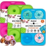 3 Pack Donut Pan Silicone Baking Mold, Just Pop Out! Non-stick Doughnuts. Fixed Price $12.41.