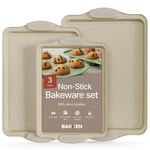Bakken Cookie Sheets For Baking Nonstick Set 3-PIECE Stackable Carbon Steel.... Fixed Price $26.54.