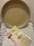 Original Pampered Chef Deep Dish Baker Stoneware #3615 11 & Recipe Book. Fixed Price $28.00.