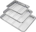 Wildone Sheet With Set (3 Pans + Racks), Stainless Steel Bakingpan. Fixed Price $40.99.