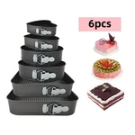 6PCS Pan Set 3 Shapes (square/round/heart) X2,CAKE Baking Supplies. Fixed Price $17.30.