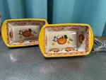 Temptations By Tara - Pumpkin Patch Set Of 12OZ Mini Loaf Pan Ceramic No Lid. Fixed Price $25.00.