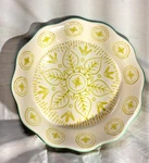 Creative Co-op 9" Round Hand-painted Pie Dish Euc. Fixed Price $22.35.