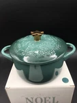 New Le Creuset Christmas Tree Noel Mini Cocotte With Star Knob Artichaut 24 Oz. Fixed Price $129.99.