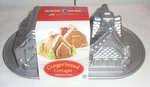 Nordic Ware Gingerbread Cottages Baking Pan 5 Cup, Nonstick. Fixed Price $15.00.