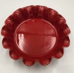 Emile Henry Red And Beige Two Tone 10.5 Pie Plate Dish Made In France 61.87 ME9. Fixed Price $40.00.