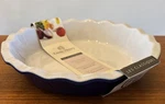 Emile Henry 9 Fluted Tart Pie Baking Dish 6I.31 Blue White France New Excellent. Fixed Price $49.95.
