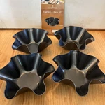 Pan Set 4PC Non-stick Carbon Steel Taco Salad Bowl Makers Tortillas. Fixed Price $14.98.