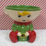 Winter Whimsy Elf Temptations By Tara Candy Bowl Dish Ceramic Christmas Decor. Fixed Price $21.95.