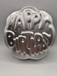 Rare Vintage 1980 Wilton Enterprises Happy Birthday Aluminum Cake Pan 502-2405. Fixed Price $7.95.