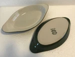 Set Of 2 Baking Dishes Don Gibraltar Cookware Stoneware Green / White 9.5 X. Fixed Price $24.99.