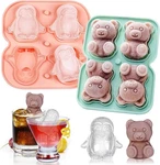 2 Pack Silicone Ice Cube Molds Fun Shapes 3D Animal Large Trays With. Fixed Price $11.99.