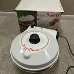 Pizza Pronto Cooker Oven Countertop Stone Wear White Dual Baker PP-70001. Fixed Price $35.61.