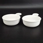 2 White Ceramic Ramekins Individual Souffle Baking Dishes With Handles. Fixed Price $12.91.