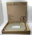 Pampered Chef Round 1341 Pizza Pan Sheet 13" Handles Stoneware Box. Fixed Price $75.00.