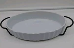 Stoneware Oval Baker With Metal Rack 1.25 Qt/ By Certified International. Fixed Price $15.96.