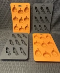 Set Of Four Celebrate It Silicone Halloween Molds - Use For Ice Treats Candy. Fixed Price $16.50.