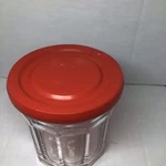 Vintage French Working Glass 500 Ml With Red Lid Jelly Jar Luminarc 16 Oz. Fixed Price $16.00.