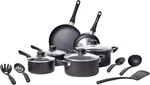 Basics Non Stick 15-PIECE Kitchen Cookware Set, Includes Pots, Pans, & Utensils. Fixed Price $88.60.