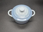 Le Creuset Mini Round Stoneware Cocotte **rare** Costal Blue. Fixed Price $65.00.