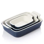 Sweejar Baking Pans Set Ceramic 9X13 Dish Handle Rectangular Casserole. Fixed Price $82.15.