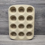 Vtg Pampered Chef 12-CUP Muffin Pan Stoneware Family Heritage Classics 5083 Usa. Fixed Price $55.00.
