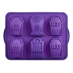 Trudeau Silicone 6 Cavity Halloween Tombstone Mini Jumbo Cupcake Baking Pan. Fixed Price $16.99.