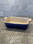 Creuset Heritage Blue Stoneware Loaf Pan Casserole Dish Rectangular. Fixed Price $44.49.
