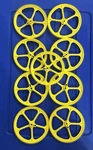 9 Knex Large Yellow Gears Big Crown Bulk Ferris Wheel Parts Pieces Lot. Fixed Price $24.95.