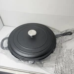 Tramontina 12.5" Covered Cast Iron Skillet Pan W/ss Knob Lid *new W/o Orig Box. Fixed Price $17.00.