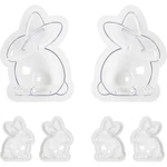 Mastrad SET/6 Clear Bunny Shaped Chocolate Molds - 4 Small, 2 Large. Fixed Price $12.99.