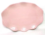 Temp-tations 14" Fluted Platter,serving,appetizer Tray,stripe PINK,K86783 T49295. Fixed Price $27.95.
