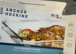 Anchor Hocking 3 Quart Baking Dish With Easy Grip Handles - Clear Glass New. Fixed Price $27.00.