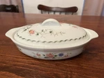 Spring Night By Andrea Oval Casserole Baker Serving Dish With Lid #7821. Fixed Price $20.78.