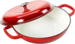 Cast Iron Casserole BRAISER,3.8 Quart Enameled Pan,heavy 3.8QT, Red. Fixed Price $85.51.