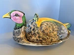 Abigails Italy Pheasant Platter 24 Hand Painted Covered Dish Centerpiece. Fixed Price $199.99.