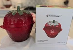 Strawberry Le Creuset Stoneware Fruit Cocotte Nib Red. Fixed Price $210.00.