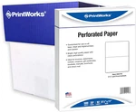 Half Perforated Paper, 8.5 X 11, 20 Lb, 2500 Sheets, White (04116C). Fixed Price $98.99.