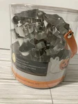 Wilton Halloween Cookie Cutter Set 18PC Standard Silver Metal Ghost Bat Pumpkin. Fixed Price $12.99.