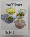 Martha Stewart Set Of 4 Floral Ceramic Cocottes, Flower-shaped Multi-color. Fixed Price $29.99.