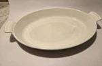 Vintage French Le Creuset Heritage #36 White Oval Au Gratin Baking Dish Xl 3QT.. Fixed Price $100.00.