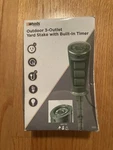 15-AMP Outdoor Plug-in Photocell Light Sensor 3-OUTLET Yard Stake Timer With 6. Fixed Price $28.99.