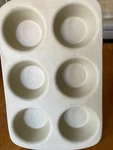 Pampered Chef 6 Cupcake/muffin Pan Family Heritage Stoneware, Classics Euc. Fixed Price $36.95.