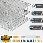 Hiware Oven-salf Collapsible Cooling Rack For Baking, 3 Tier 12 X 16.5 Stai.... Fixed Price $44.99.