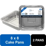 (5 Pack) Mainstays 8" Aluminum Square Cake Pan, 2 Count. Fixed Price $15.14.