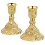Ownmy 2PCS Brass Taper Candle Holders Stick Set Vintage Golden. Fixed Price $21.82.
