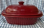 Pampered Chef 3.1 Qt /3L Cranberry Glazed Stoneware Roaster/dutch Oven Usa. Fixed Price $62.28.